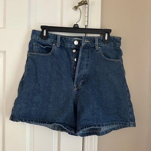 Zara baggy jean shorts size 8